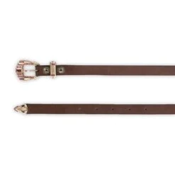 1287 Cinturones Marrón Cobre Plateado/Rosa -Botas Finas 1287 cinturones marron cobre plateadorosa 461301