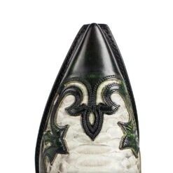 3241P CUERVO PITON BARR. BLANCO/NEGRO DENVER VERDE -Botas Finas 3241p cuervo piton barr blanconegro denver verde 391900