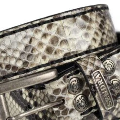 5156 CINTURONES PITON NATURAL BLANCO/NEGRO -Botas Finas 5156 cinturones piton natural blanconegro 542758