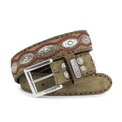 7606 CINTURONES OLD MARTENS CORDA PAS.INTERIOR ROJO