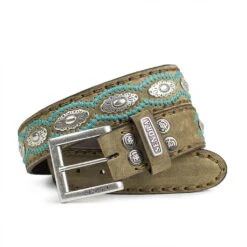 7606 CINTURONES OLD MARTENS CORDA PAS.INTER.TURQUESA