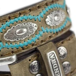 7606 CINTURONES OLD MARTENS CORDA PAS.INTER.TURQUESA -Botas Finas 7606 cinturones old martens corda pasinterturquesa 928640