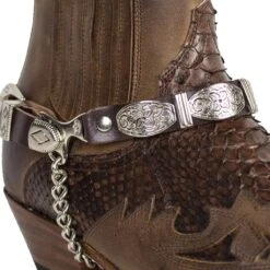 ARNESES CHARRO MARRON NIQUEL NEGRO 5 ARNESES CHARRO MARRON NIQUEL NEGRO -Botas Finas arneses charro marron niquel negro 616670