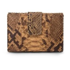 CARTERA 705 PITON BARRIGA SATINADO CAMEL