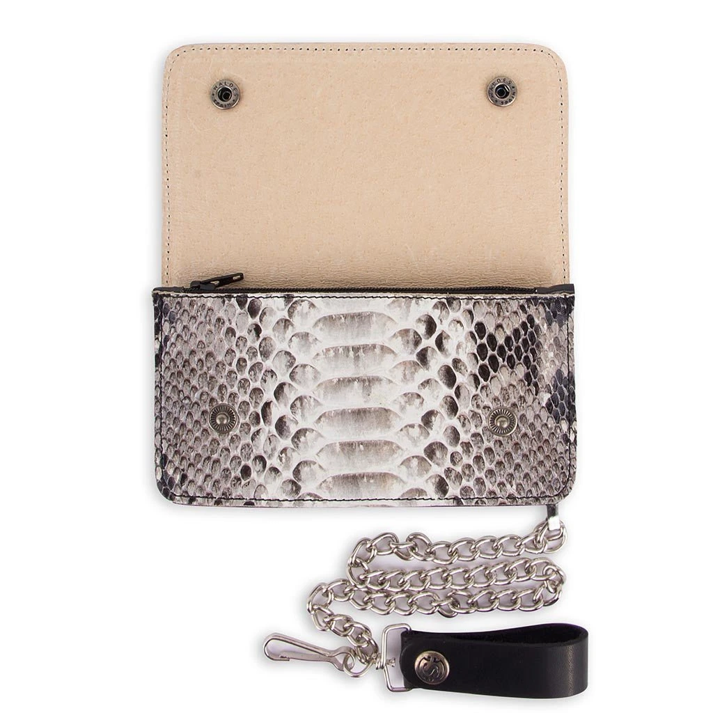 CARTERA PITON BARRIGA WHITE/BLACK 3 CARTERA PITON BARRIGA WHITE/BLACK - Imagen 3