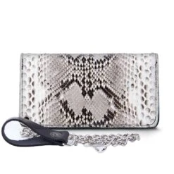 CARTERA PITON NATURAL BLANCO/NEGRO -Botas Finas cartera piton natural blanconegro 189326